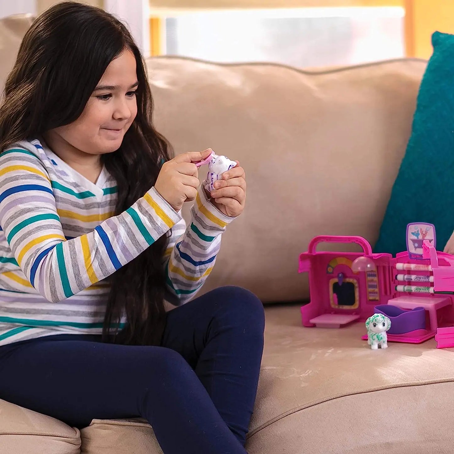 Crayola – Washimals Beauty Salon Mallette avec Animaux à Colorier