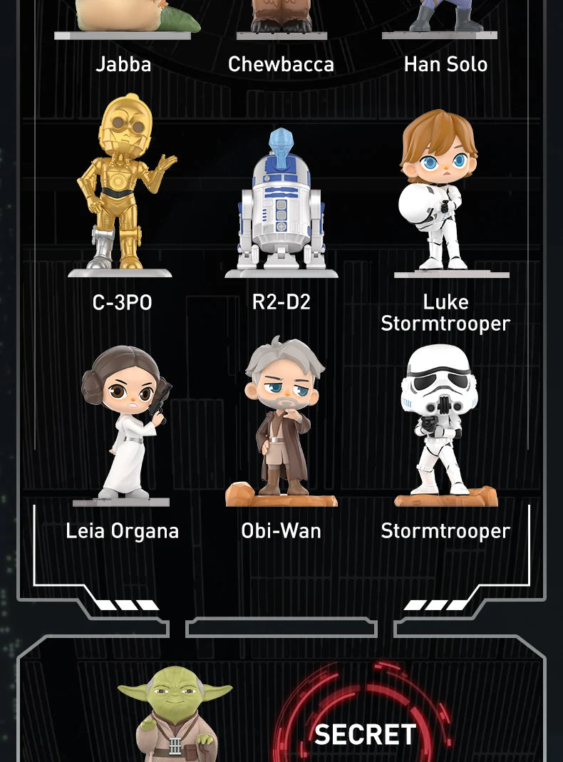 POP MART Star Wars série boîte aveugle devinez sac boîte mystère jouets poupée mignon Anime Figure ornements cadeau