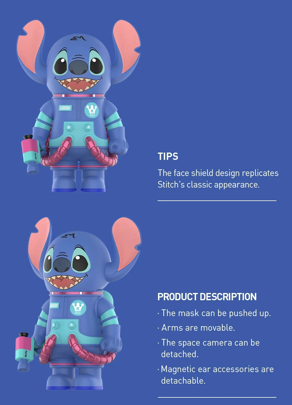POP MART MEGA SPACE MOLLY 400% Stitch – Figurine