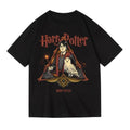 Super trendy Harry Potter brand merchandise, pure cotton, loose fit, plus size mid-sleeve cropped T-shirt for men and women, summer