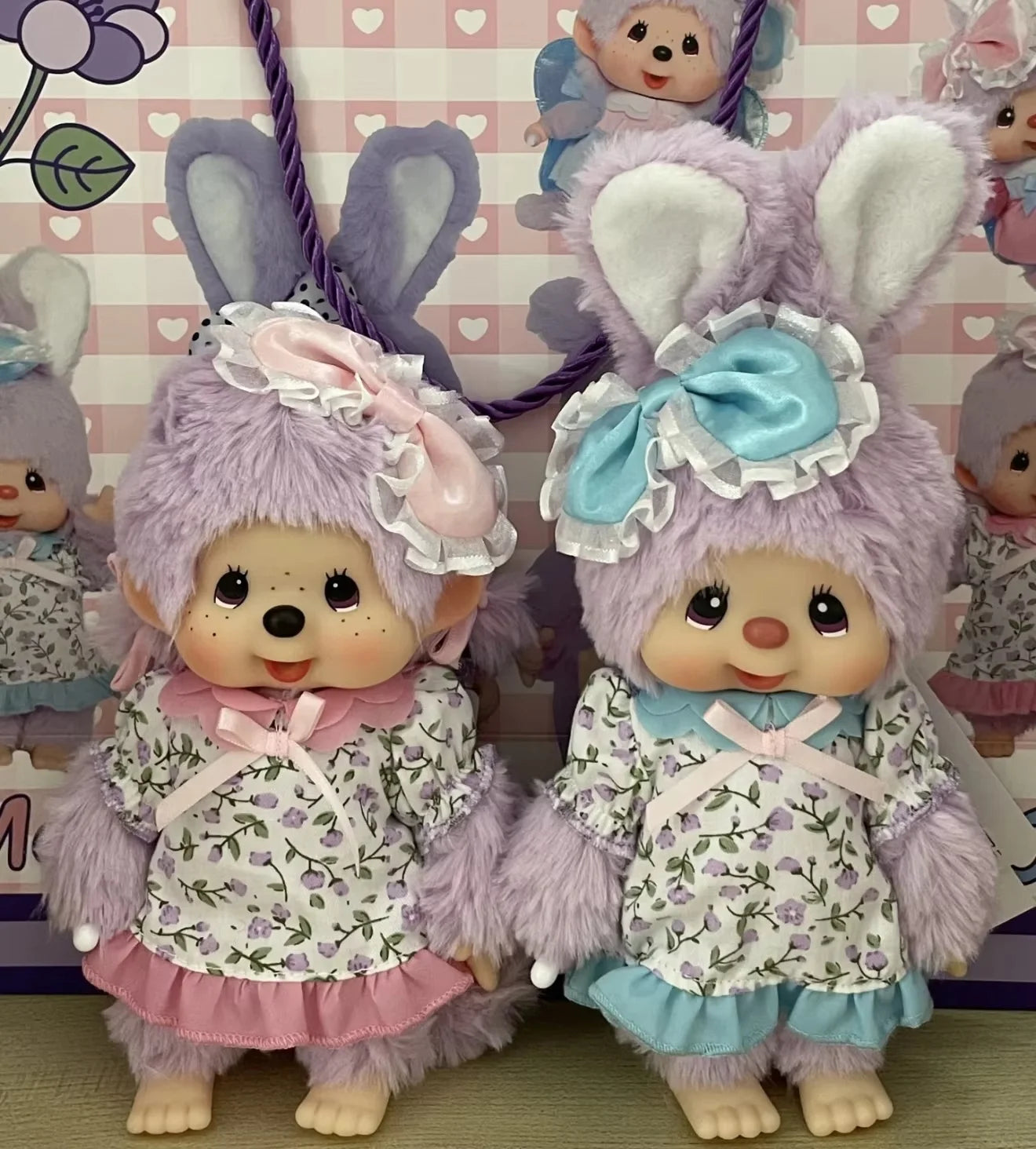 Porte-clés Monchhichi Secret Garden – Poupée Kawaii en Peluche