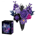 Mon Bubu Kawaii – Blocs de Construction Gothiques Fleurs de Roses Violettes – MOC 822 pièces