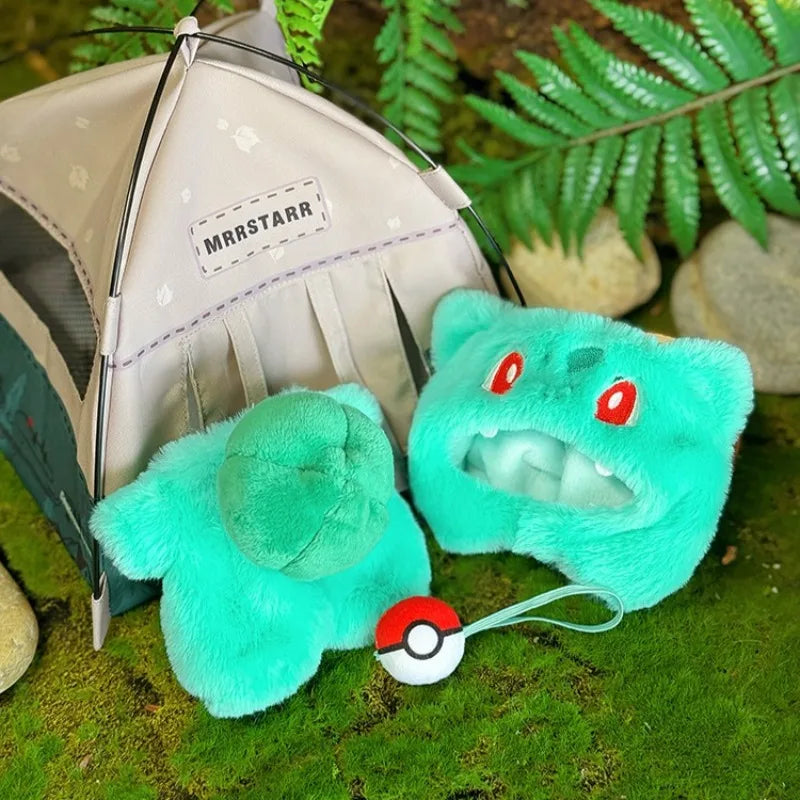 Kawaii Labubu Poupée Peluche Tenue Avec Sac À Dos Psycanard Slowpoke Charmander