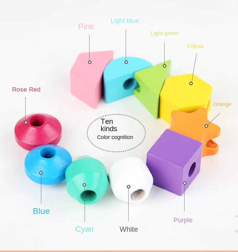 Jeu Montessori Bois Puzzle Couleurs Et Formes Bébé Édition Limitée Élégante Collection Bois Durable by Mon Labubu