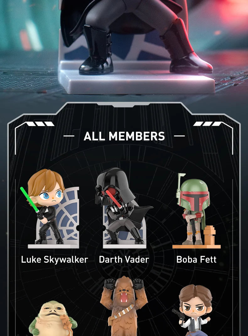 POP MART Star Wars série boîte aveugle devinez sac boîte mystère jouets poupée mignon Anime Figure ornements cadeau