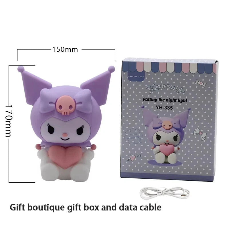 MINISO Veilleuse tactile kawaii – Hello Kitty, Stitch et Kuromi