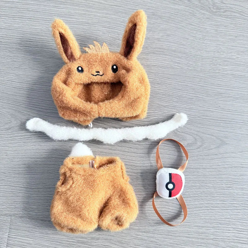 Kawaii Labubu Poupée Peluche Tenue Avec Sac À Dos Psycanard Slowpoke Charmander