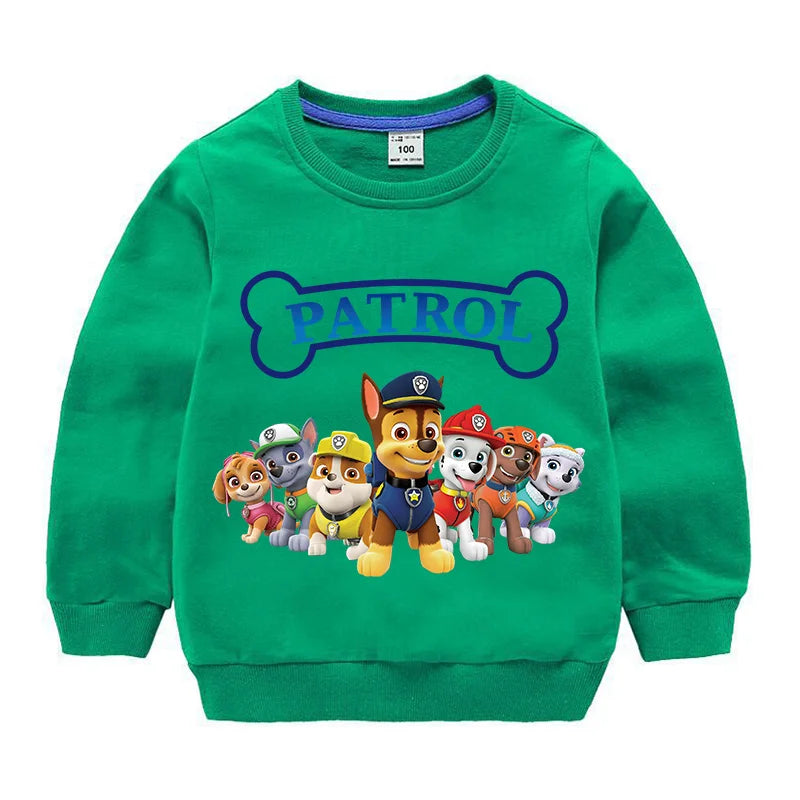 Niedlicher Paw Patrol Hoodie für Sport, Freizeit, mit Paw Patrol-Motiven, Patchwork-Design, Pullover, Herbst, Sportbekleidung, Geburtstagsgeschenk, 2024
