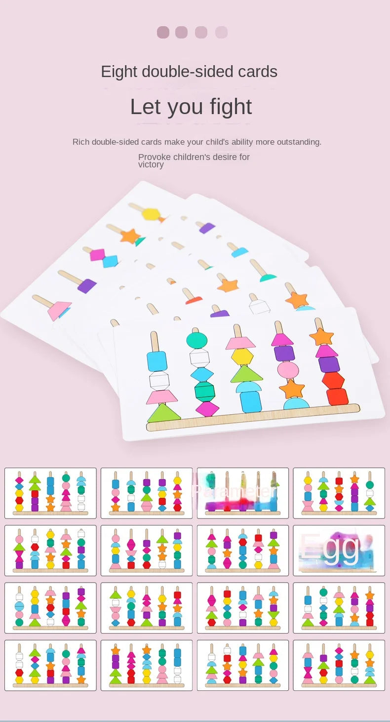 Jeu Montessori Bois Puzzle Couleurs Et Formes Bébé Édition Limitée Élégante Collection Bois Durable by Mon Labubu