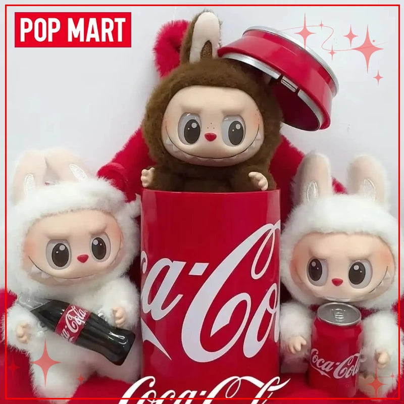 POP MART - Labubu Coca Cola Plüsch-Schlüsselanhänger Blindbox (Ihre Wahl oder zufällig)