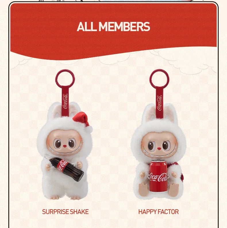 POP MART - Labubu Coca Cola Plüsch-Schlüsselanhänger Blindbox (Ihre Wahl oder zufällig)