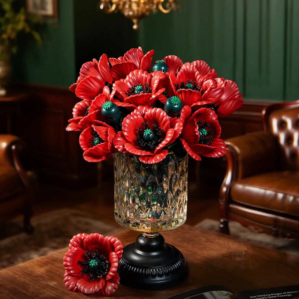 Bouquet de Fleurs Rouges – Blocs de Construction Botanique