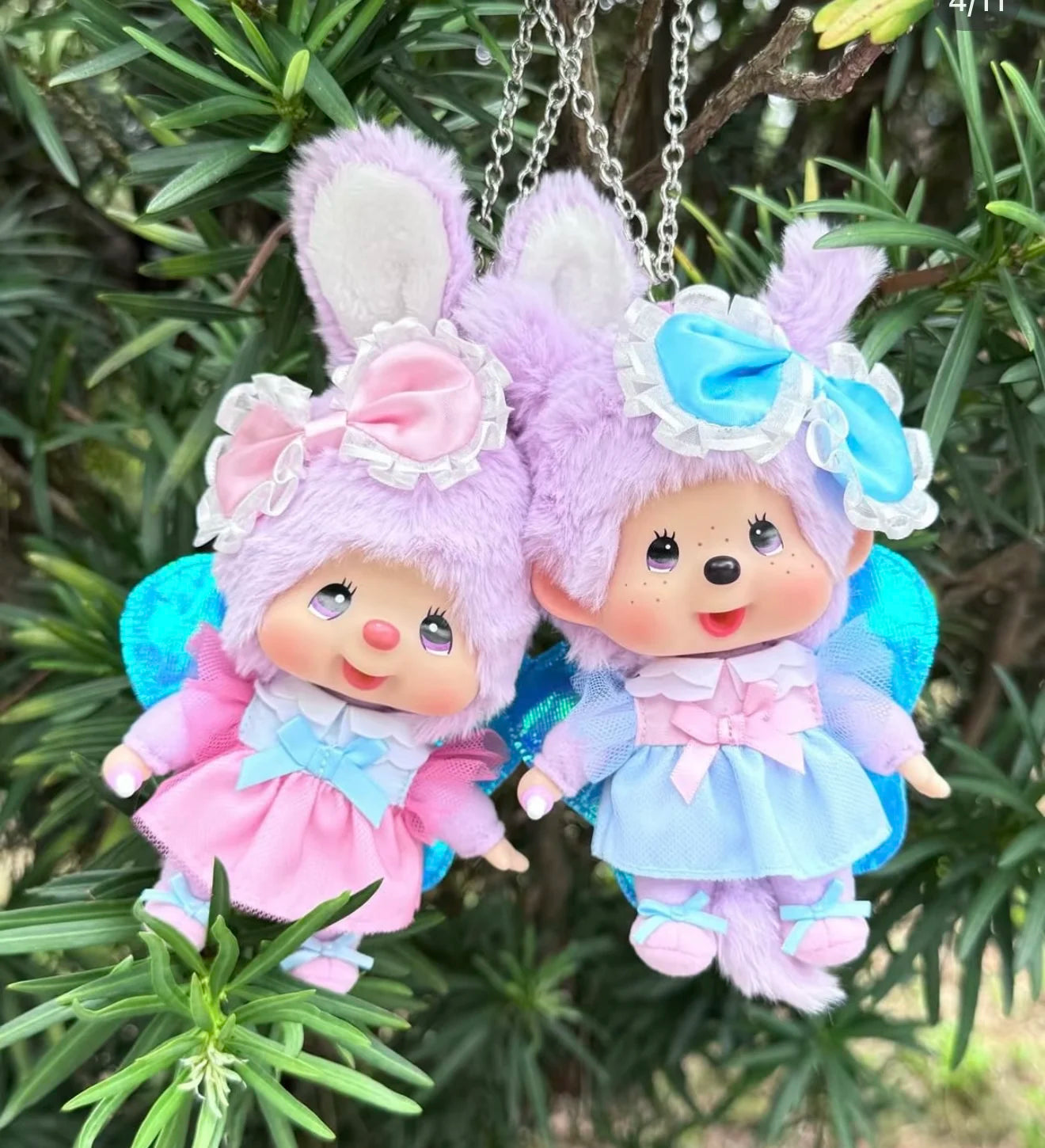 Porte-clés Monchhichi Secret Garden – Poupée Kawaii en Peluche