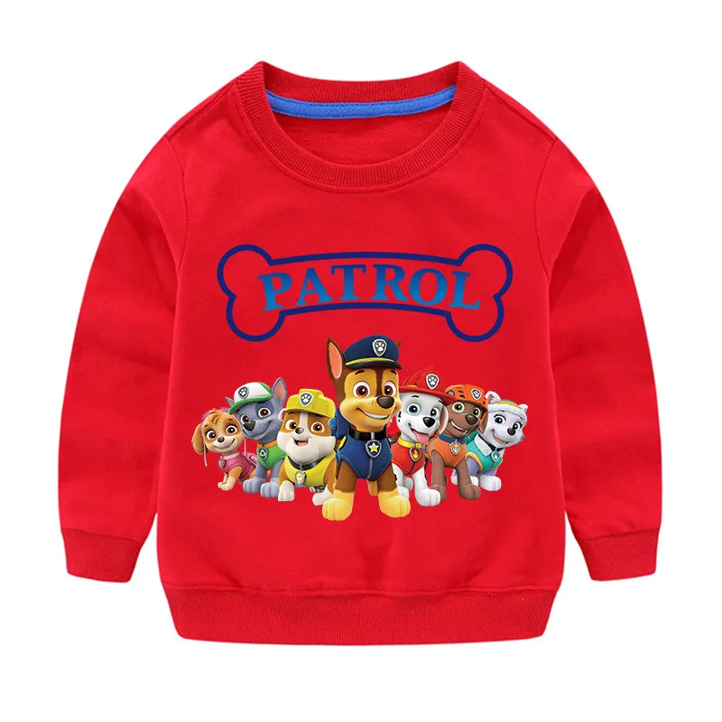 Niedlicher Paw Patrol Hoodie für Sport, Freizeit, mit Paw Patrol-Motiven, Patchwork-Design, Pullover, Herbst, Sportbekleidung, Geburtstagsgeschenk, 2024