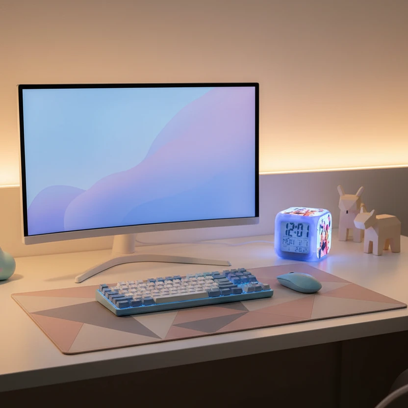 Elektronischer Wecker mit Nachtlicht, Kawaii-Dekoration, Mira Jinu Zoey