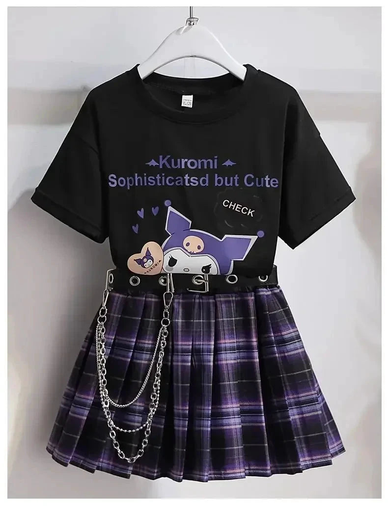 Kuromi – T-Shirt- und Rock-Set