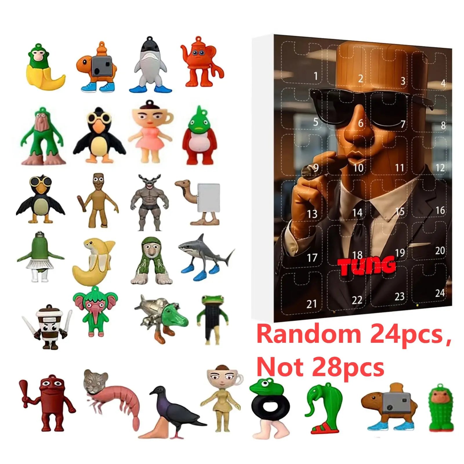 Brainrot Italien Calendrier Avent Acryliques Figurines Exclu by Mon Labubu