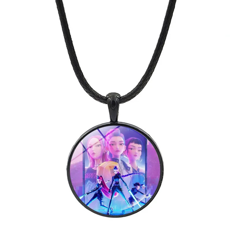 Collier Métal Coeur Démon Pendentif H Couple Kpop Idol