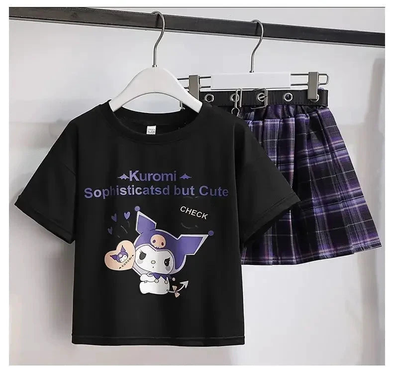 Kuromi – T-Shirt- und Rock-Set