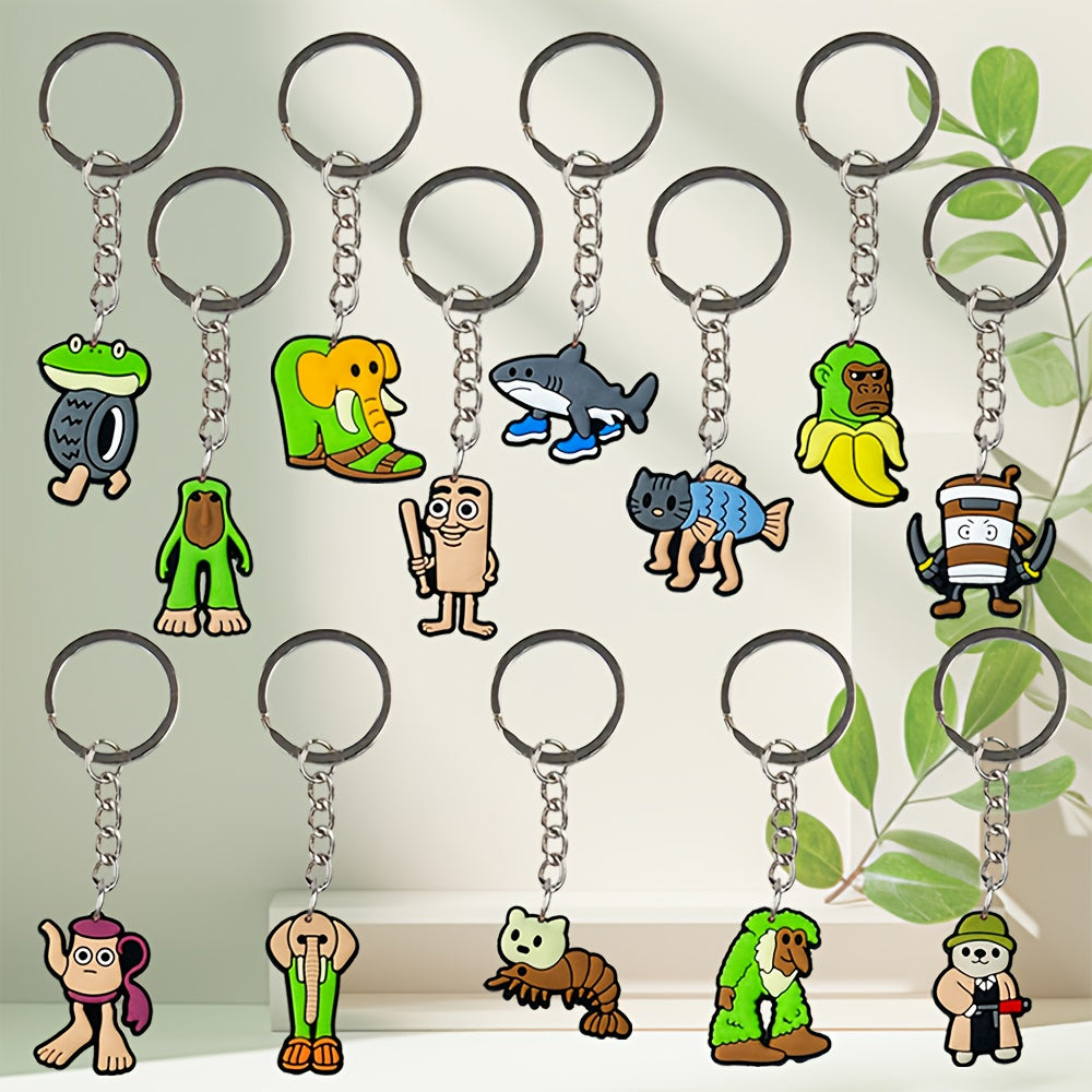 Italian Brainrot Keychain Set – 13 or 26 Sahur &amp; Tralalero Figurines