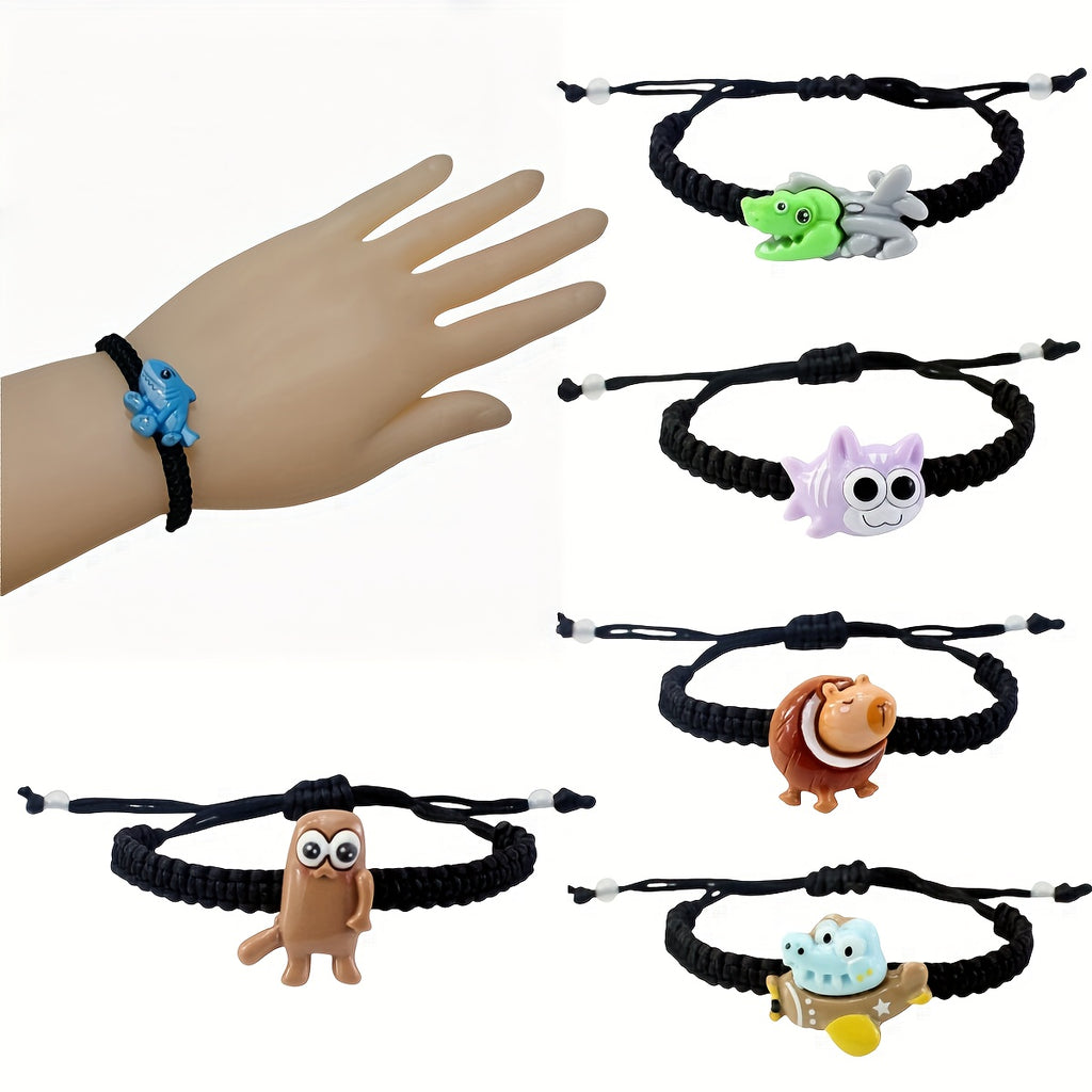 5 Bracelets Tressés Brainrot – Figurines Tralalero à Collectionner