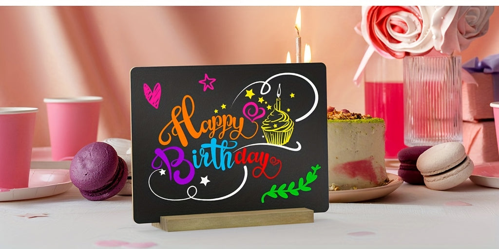 36 Marqueurs Craie Effaçables à l’Eau – Pointes Réversibles Biseautée/Ronde – Pour Tableau, Vitre, Miroir – Encre Lavable