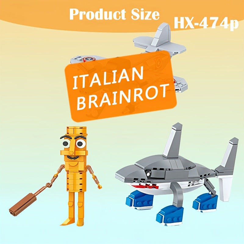 Tung Sahur Tralalero Stick Jeu De Construction 1000 Pièces ABS Collection Tralalero