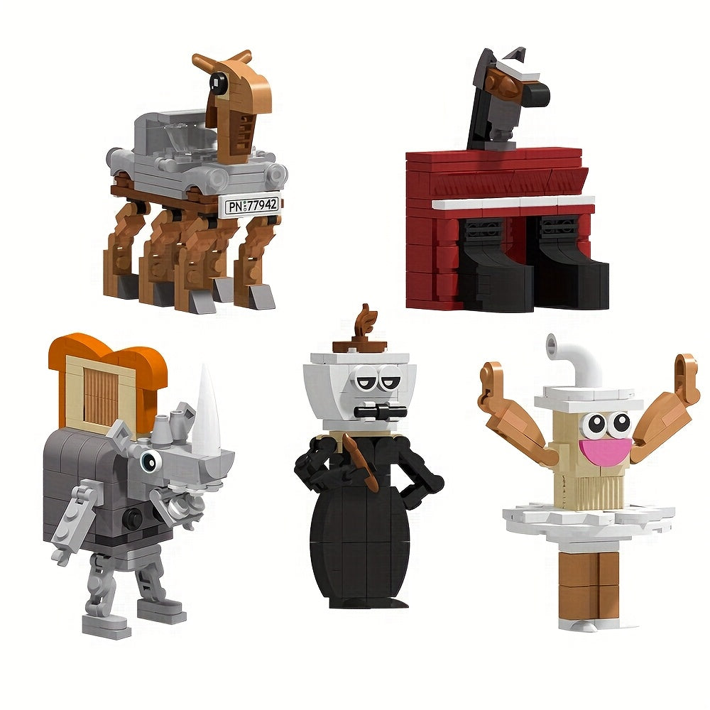 Set 605 Blocs à Construire Brainrot – Animaux Machines & Personnages Abstraits Sahur