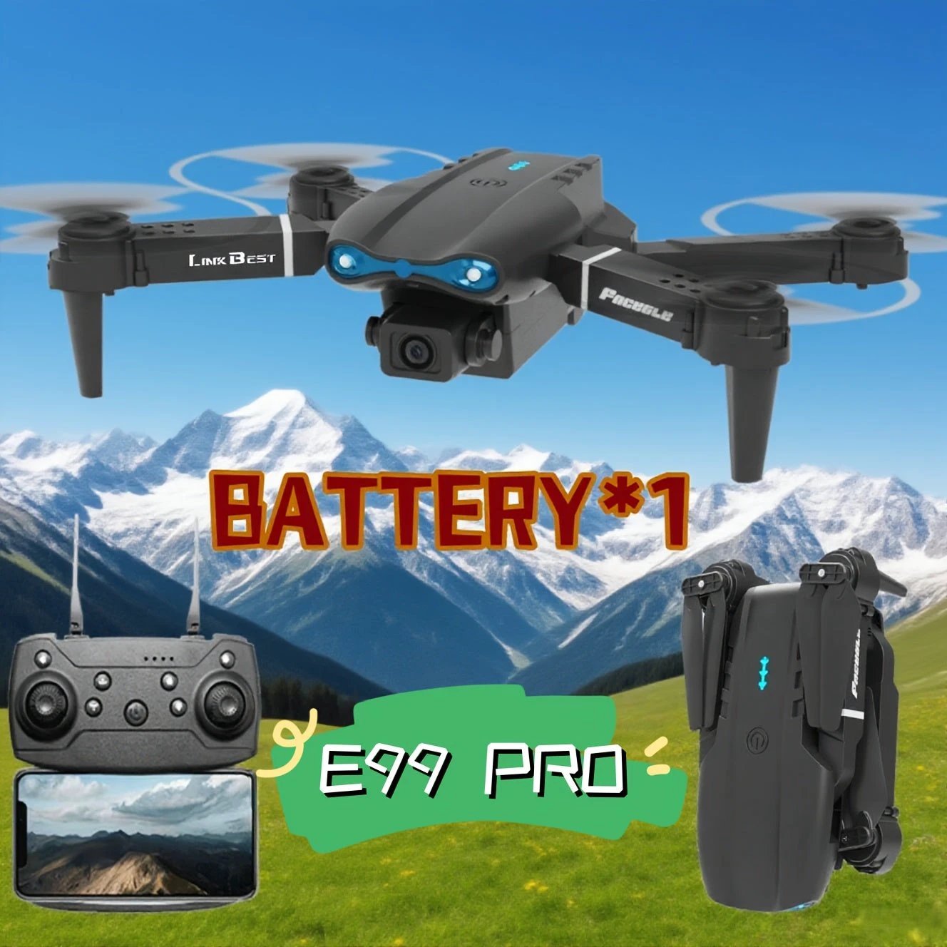 SkyE99 Pro – Drone pliable à double caméra HD