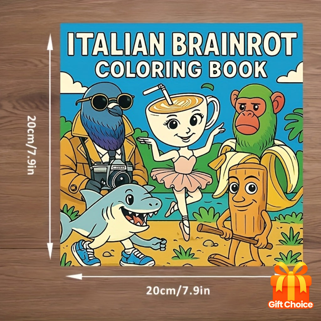 Italian Brainrot Coloring Book – 22 Character Memes &amp; Creative Challenges