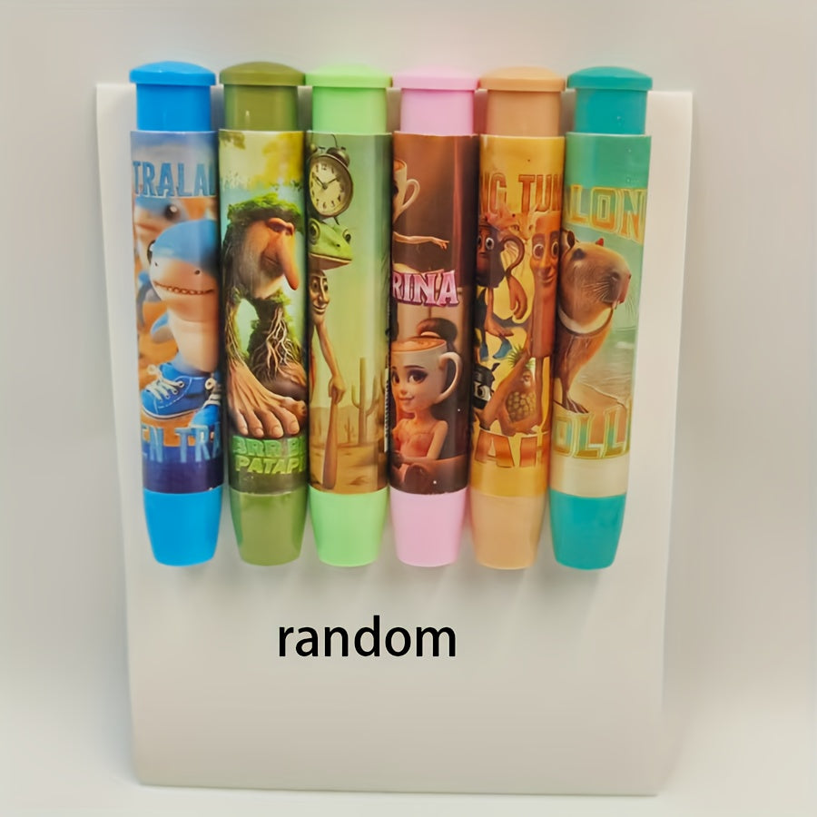 3 Gommes Rétractables Aléatoires – Thème Italian Brainrot Tralalero