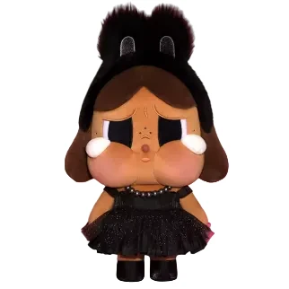 POP MART Crybaby Shiny Shiny Noir ou Rose 33 cm