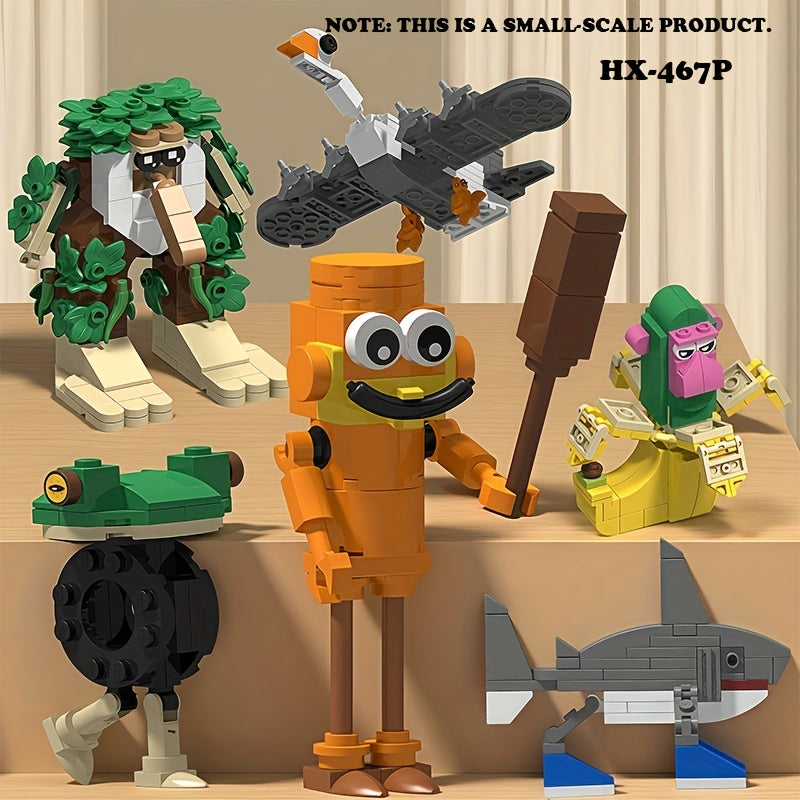 Tung Sahur Tralalero Stick Jeu De Construction 1000 Pièces ABS Collection Tralalero