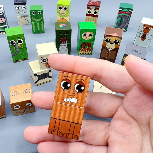 Jeu Magnétique Créatif – 40 Blocs à Construire Tung Sahur Brainrot