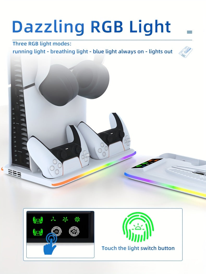 CoolBase – PS5-Kühlstation mit Doppelladegerät und RGB-LED