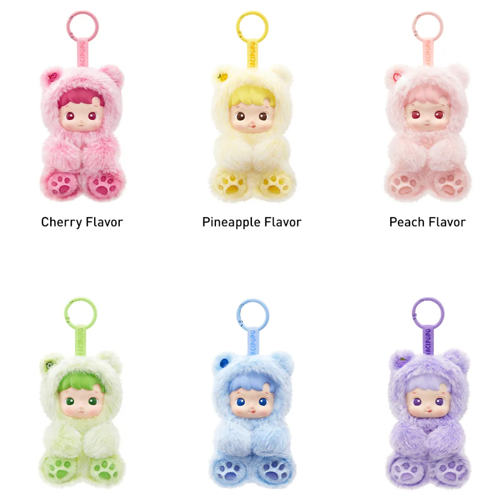 Porte-clés HACIPUPU Gummy Bear – Peluche Pop Mart 13 cm