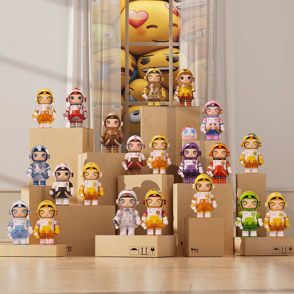 POP MART Figurine Mega Space Molly Emoji Series Édition Limitée Blind Box Collection Exclusive Pour Fans Collectionneurs by POP MART INTERNATIONAL GROUP LIMITED