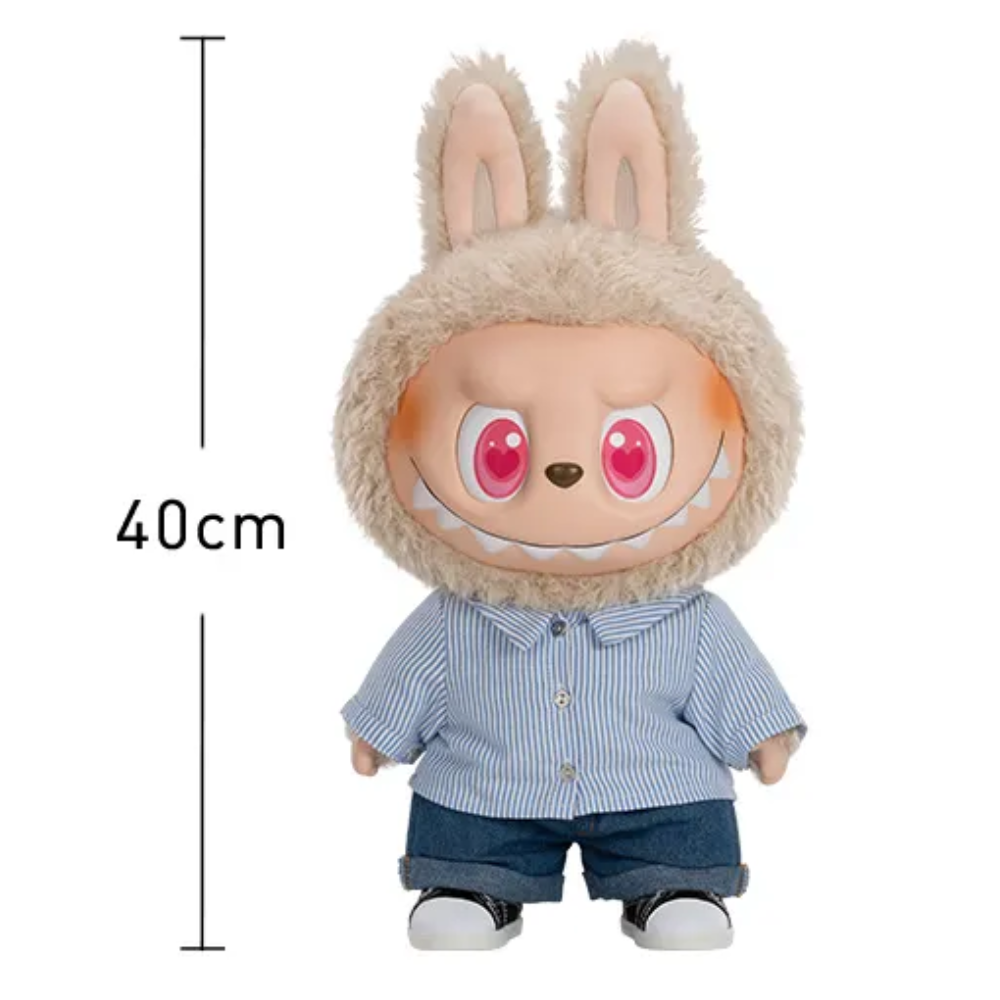 Labubu Flip With Me – Figurine Pop Mart en Vinyle avec Lunettes et Tenue Décontractée