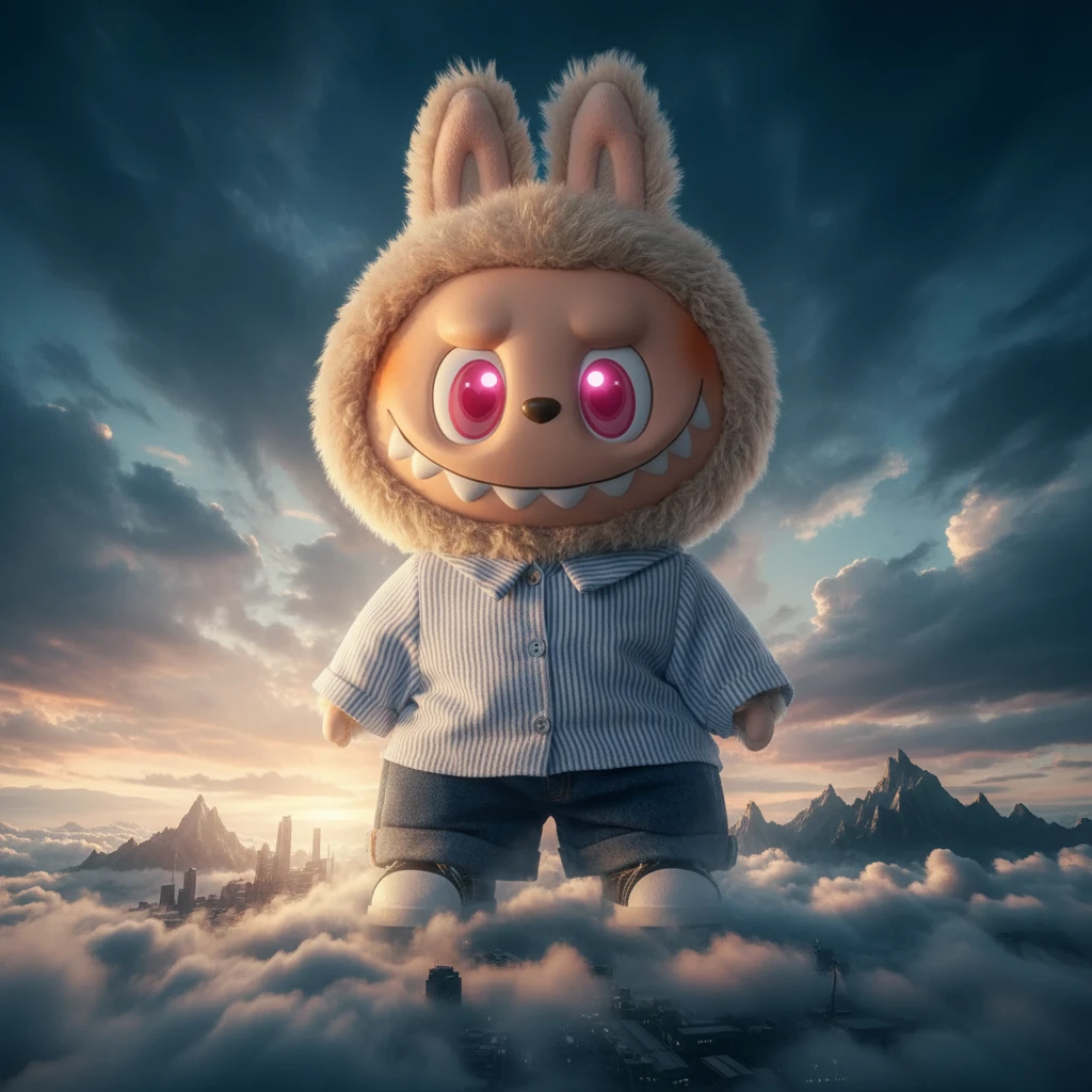 POP MART Labubu Flip With Me – Figurine Vinyle XL 40 cm